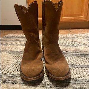 Lucchese Classics Handmade stead suede boots, brown leather insole + outsole